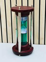 Sablier de 9 pouces avec base en bois, décoration de bureau et de maison, sablier nautique maritime