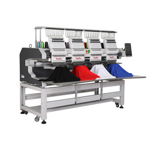 新型BL 1204C高精度コンピュータ化4ヘッド12針刺繍機1200 RPM PLCキャップ＆フラット衣類システム500Wモーター - Product Image 2