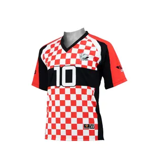 Camisa de futebol personalizada com logotipo sublimação, camiseta esportiva para futebol