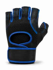 Custom Logo Unisex Leather Fitness Gloves <b>Half</b> Finger Weight Lifting Non <b>Slip</b> Breathable Gym Training Body Building Protect Hand - Product Image 2