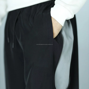 Pantalones de chándal de entrenamiento ultra holgados para hombre, ropa de calle cómoda, pantalones de chándal con logotipo personalizado, estilo Vintage, Spandex/cordón de algodón - Product Image 4