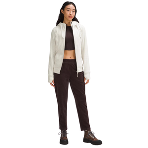 Sudadera con capucha para mujer, con cremallera completa, color liso, forro polar de algodón, transpirable, corte regular, para otoño - Product Image 3