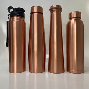 Copper Water <b>Bottle</b> Classic Design Eco-Friendly Large Capacity Portable Travel Drinkware with Lid Made by AUREVIA CRAFTS - Product Image 4