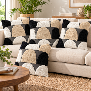 Tufted Cotton Cushion <b>Cover</b> Geometric Throw <b>Pillow</b> <b>Cover</b> Handwoven Decorative Pillowcase Sofa Home Decor - Product Image 6
