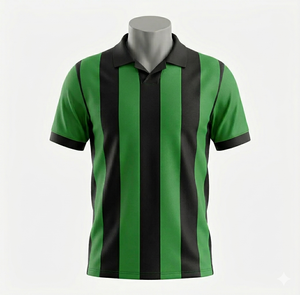 T-shirt de football pour homme de qualité supérieure, col en maille plate, brassard, 100 % polyester micro-interlock 160 g/m², respirant et à séchage rapide - Product Image 1