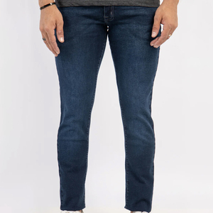 Men's Jeans Denim Pants Slim Fit Long Comfortable Solid Color Men Denim Pants with Pockets Wholesale - Product Image 1