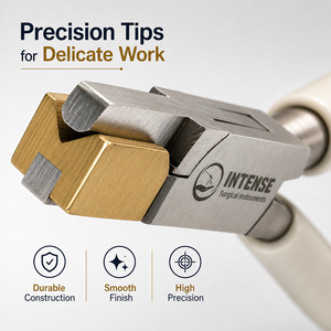 Pince de précision professionnelle pour la fabrication de bijoux, à mâchoires lisses, pour la mise en forme de fils et la création de perles, avec poignée ergonomique, logo personnalisé - Product Image 3
