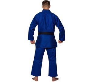 Uniforme de judo blanc 100% coton, coupe classique, durable, unisexe pour adultes, vêtements d'arts martiaux avec bordure rouge et ceinture noire - Product Image 4