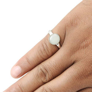 Bague en argent sterling 925 de qualité supérieure avec pierre précieuse naturelle aigue-marine taille coussin, faite à la main, vintage, unisexe, style bohème - Product Image 2