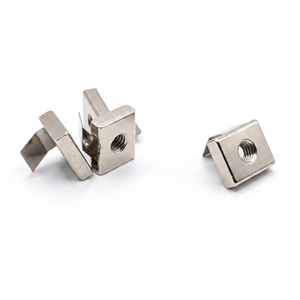 Écrou à ressort M8 haute résistance zingué pour profilé aluminium série 4040, pour cadre industriel en aluminium à rainure en T - Product Image 1