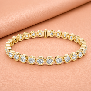 Celestial Harmony Diamond Cluster Tennis Chain Silver 14KT Bracelet for Women Luxury Fine Jewelry <b>Gift</b> Design - Product Image 3