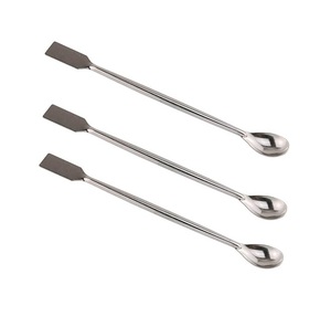 Espátula de Laboratorio de Acero Inoxidable, Cuchara de Muestreo Micro con Diseño de Doble Extremo en Ángulo Recto para Mezclar, Transferir y Medir - Product Image 1