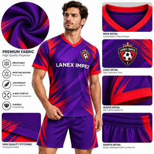 Ensemble de maillots de football personnalisés de qualité supérieure pour hommes et garçons, respirant, léger, à séchage rapide, vêtements de sport - Product Image 5