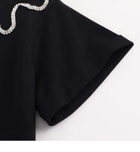 เสื้อยืดปี 2025 ผ้าฝ้าย 100% เสื้อยืดประดับเพชร เสื้อยืดผู้ชาย เสื้อยืดลายพิมพ์พร้อมเพชร คุณภาพสูง หรูหรา เรียบง่าย สบายๆ - Product Image 4