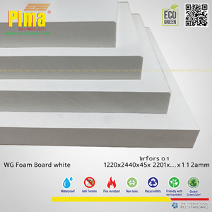 30mm <b>Thick</b> White WPC PVC Foam Board <b>Sheet</b> 0.6 G/cm3 Density Fire-resistant <b>Plastic</b> Boards Manufactured Fireproofing Materials - Product Image 1