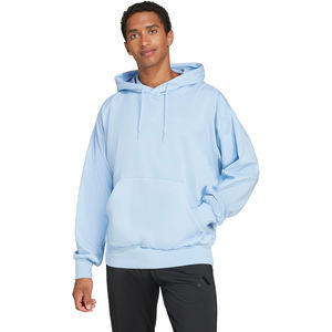 Sweat à capuche personnalisé bleu clair pour homme, pull en molleton vierge de haute qualité, bleu ciel, streetwear, pastel, pour hommes - Product Image 2