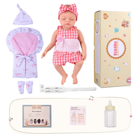 Poupée Bébé Reborn en Silicone Babeside, 12 Pouces, Corps Entier en Silicone Platine, Fille, avec Barboteuse Rose en Dentelle