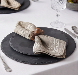 Anillo para servilletas de madera artesanal con forma de bellota, estilo rústico, ecológico, decoración de mesa para el hogar y fiestas. - Product Image 6