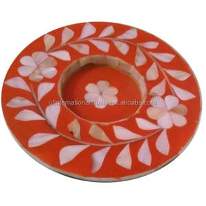 Posavasos con incrustaciones de hueso de diseño antiguo para hoteles y restaurantes de forma redonda, utensilios de cocina con incrustaciones de hueso, uso más vendido - Product Image 2