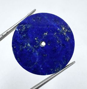 A K <b>Gems</b> Natural Blue Lapis Lazuli Watch Dial 31.50 mm Round One Sided Polished Watch <b>Face</b> Model ETH-1004 From Rajasthan - Product Image 4