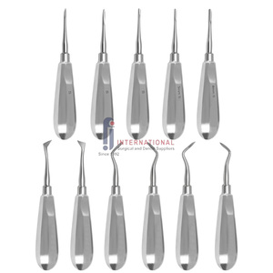 Juego de elevadores de raíces dentales con agarre ergonómico manual, instrumentos quirúrgicos de acero inoxidable, herramientas dentales de clase I - Product Image 3