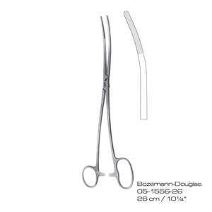คีมหนีบหลอดเลือด Bozemann-Douglas Hemostat ขนาด 26 ซม. 10¼ นิ้ว คีมผ่าตัดแบบใช้มือ สำหรับการผ่าตัดทั่วไป ได้รับการรับรองมาตรฐาน CE ระดับ Class II - Product Image 1