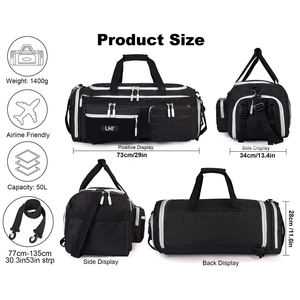 Waterproof Customized Color Convertible Duffle <b>Bag</b> Backpack Large Capacity Sports Travel Gear Multi-Pocket Storage Shoulder - Product Image 3