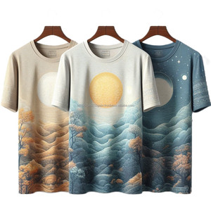 100% camisetas de algodón 100% con estampado elegante de manga corta de diseño personalizado de alta calidad con logotipo y etiqueta personalizados hechas en Bangladesh - Product Image 1