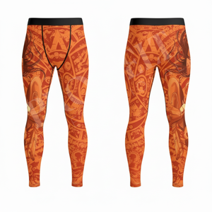 Customized Color & Size Compression Leggings Custom Printed Logo Sports Tights High Stretch Gym Workout Running Fitness Pants - Product Image 4