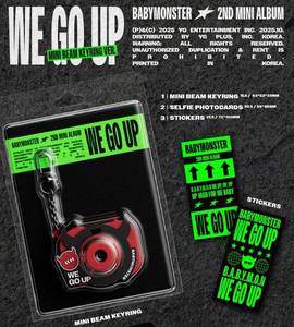 BABYMONSTER มินิอัลบั้มชุดที่2 [WE GO UP] พวงกุญแจมินิบีมเวอร์ชันอัลบั้มออฟฟิเชียลของกลุ่มไอดอลเกาหลี KPOP ซีดีสะสมของขวัญฟรีสำหรับแฟนคลับ - Product Image 3