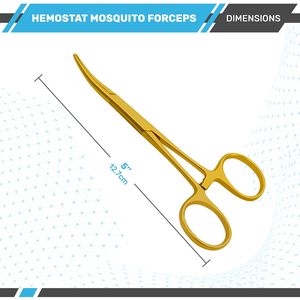 Pinces hémostatiques autobloquantes couleur or avec mâchoires dentelées en acier inoxydable, polyvalentes pour infirmières, pêche et artisanat - Product Image 5