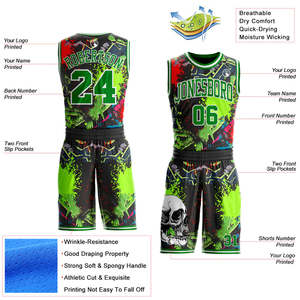 Nuevo Uniforme de Baloncesto al por Mayor OEM, Material 100% de Alta Calidad, Colores Personalizados, Diseño Elegante, Impresión Sublimada - Product Image 2