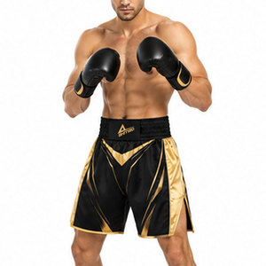 Pantalones Cortos de Boxeo de Alto Rendimiento, Ligeros y Duraderos para Hombre, Transpirables, que Absorben la Humedad, 100% Poliéster, para Entrenamiento y Sparring - Product Image 5