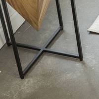 Table d'appoint Vandana Lyra Arista en bois d'acacia et métal