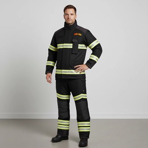 Traje de Bombero de Alta Visibilidad, Resistente al Fuego, de Poliéster Ignífugo, Equipo de Seguridad Impermeable para la Lucha Contra Incendios - Product Image 1