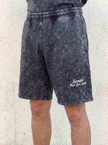 <b>Mens</b> Acid Wash Sweat <b>Shorts</b> Cotton Blend Vintage Washed Casual Lounge <b>Shorts</b> Elastic Waist Drawstring Summer Gym <b>Shorts</b> - Product Image 3