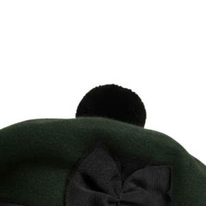 Casquette Balmoral unie vert foncé en laine, bonnet traditionnel de bagarde écossais, couvre-chef écossais - Product Image 5
