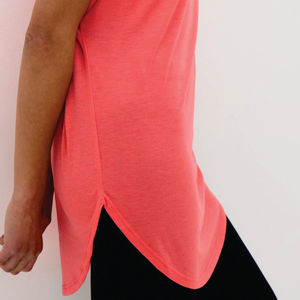 Camiseta de Manga Corta para Mujer, Ecológica, 100% Algodón Orgánico, Lisa, de Corte Largo, Secado Rápido y Transpirable, Informal de Verano - Product Image 4