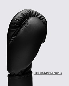 Gants de boxe professionnels en cuir de vachette noir intégral, qualité supérieure, personnalisables, prix de gros RTS, pour entraînement et sparring. - Product Image 4