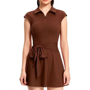 Vestido Deportivo de Tenis para Mujer, Premium, Ligero, Transpirable, Antihumedad, Antibacterial, Elástico, Sin Mangas, en Verde - Product Image 3