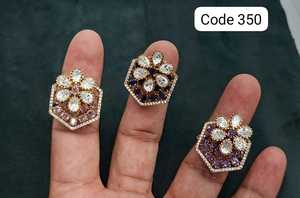 Luxury <b>Gold</b> Plated Pear Cut Cubic Zirconia <b>Cocktail</b> <b>Ring</b> for Women Adjustable Statement Wedding Party Fashion Jewelry - Product Image 2