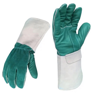 Gants de soudage en cuir pleine fleur et croûte de cuir, ignifuges, de sécurité, sur mesure, pour barbecue, construction, protection des mains et des bras - Product Image 5