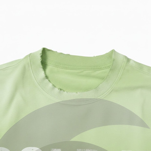 เสื้อยืดกราฟิกแบบย้อมสีเอซิดสำหรับผู้ชาย ไซส์ใหญ่พิเศษ สไตล์วินเทจ ผ้าคอตตอนหนา  ออกแบบโลโก้ได้ตามต้องการ - Product Image 3