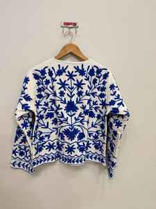 Suzani Embroidered <b>Jacket</b> Handmade Embroidered <b>Jacket</b> Winter Warm <b>Jacket</b> Women <b>Jacket</b> <b>Hippie</b> <b>Jacket</b> Wholesale From India - Product Image 5