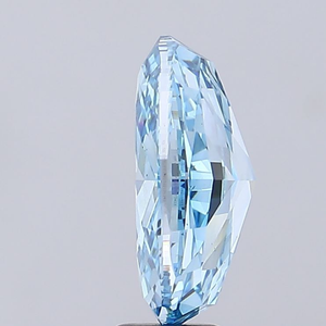 Pierre de diamant synthétique certifiée, qualité supérieure, diamant ovale cultivé en laboratoire, bleu vif fantaisie, VS2, taille excellente - Product Image 2