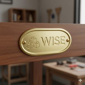 Plaque métallique gravée personnalisée de haute qualité, imperméable, avec nom de marque pour meubles - Product Image 5