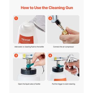 Pistola ad aria ad alta pressione 6-9.2bar per la pulizia dell'auto 1L strumento per la polvere di esplosione di bottiglie liquide - Product Image 5