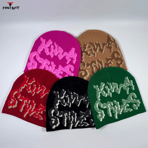 New Design High Quality Breathable Waterproof Cotton <b>Fleece</b> Knitted <b>Beanies</b> Caps Winter <b>Beanie</b> Hats Unisex 3D Embroidery - Product Image 6