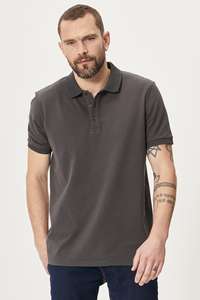 T-shirt Polo Homme Nouvelle Collection Été Coupe Slim Manches Courtes Logo Personnalisé 100% Coton 200g Couleur Unie Col Classique Taille US 2026 - Product Image 5