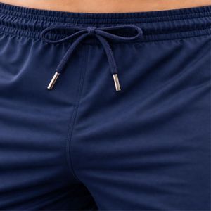 Shorts de sport athlétiques de qualité supérieure pour hommes, respirants, en polyester, avec poches latérales, taille mi-haute ajustable - Product Image 5